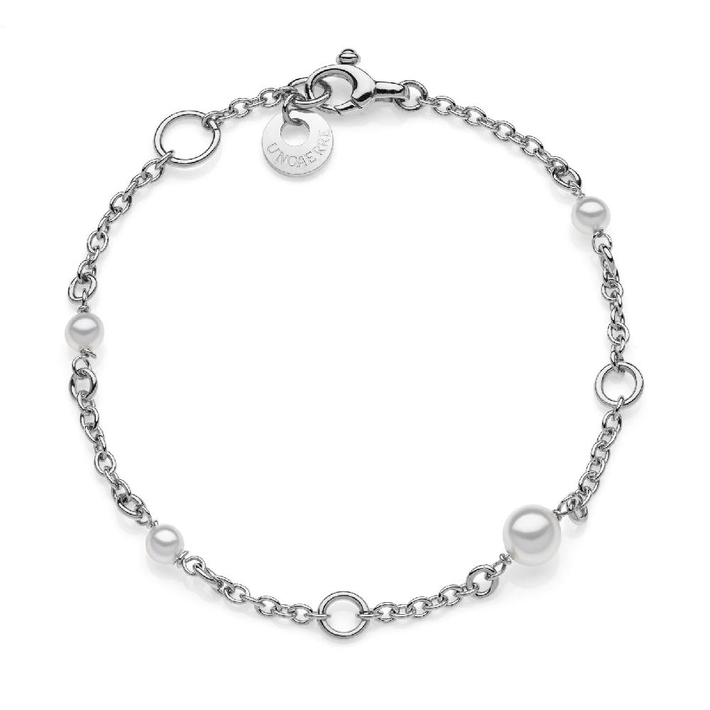 Unoaerre Unoaerre Bracciale in argento con perle bianche | UNOAERRE Gioielli