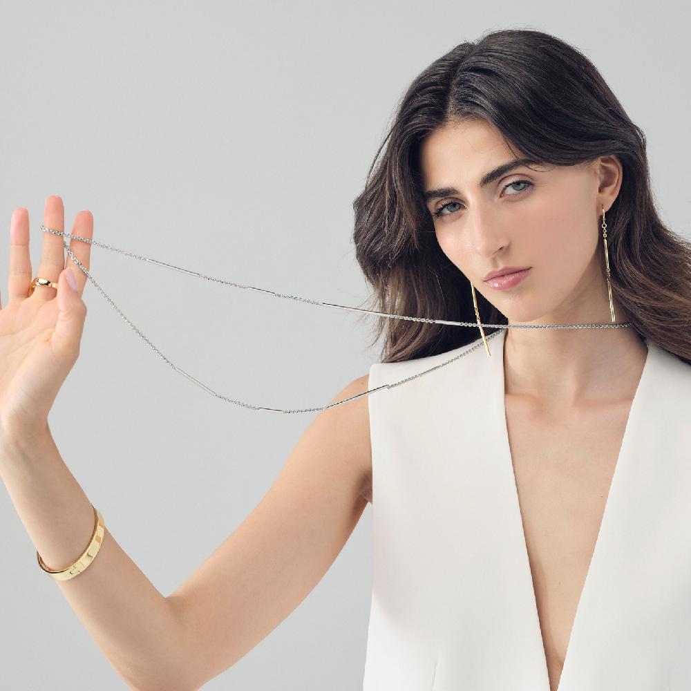 Unoaerre Collana Lunga Argentata | UNOAERRE Gioielli