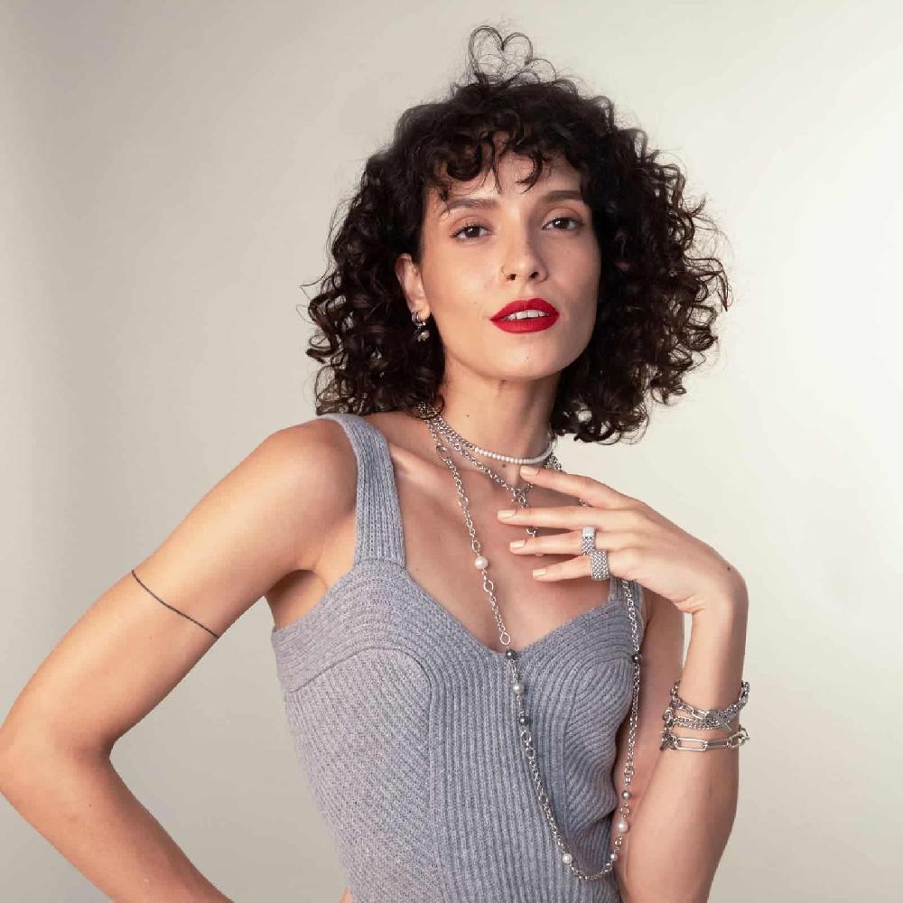 Unoaerre Unoaerre Collana Lunga In Argento Con Perle Nere | UNOAERRE Gioielli