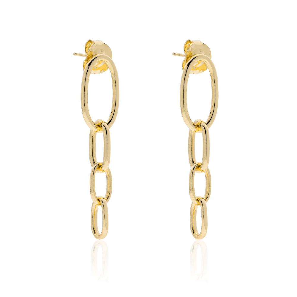 Unoaerre Orecchini lunghi dorati | UNOAERRE Gioielli