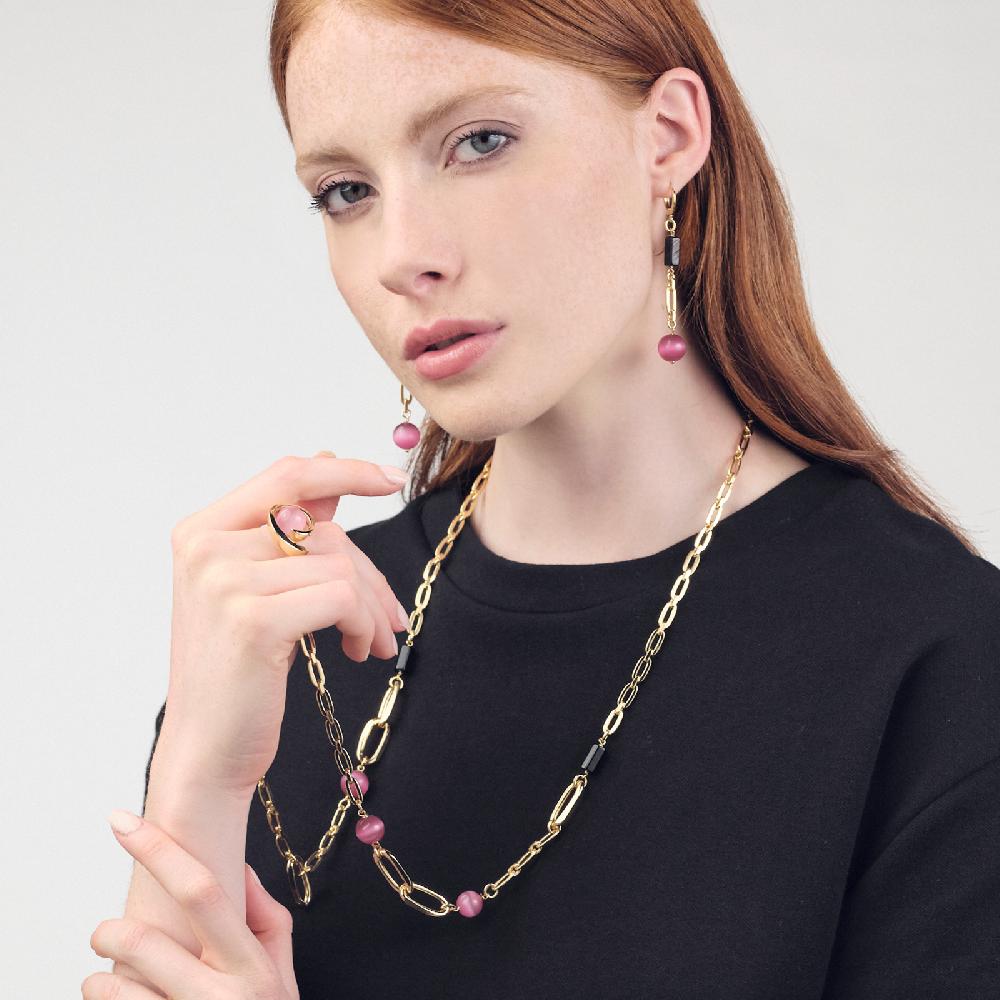 Unoaerre Orecchini Pietre Rosa | UNOAERRE Gioielli