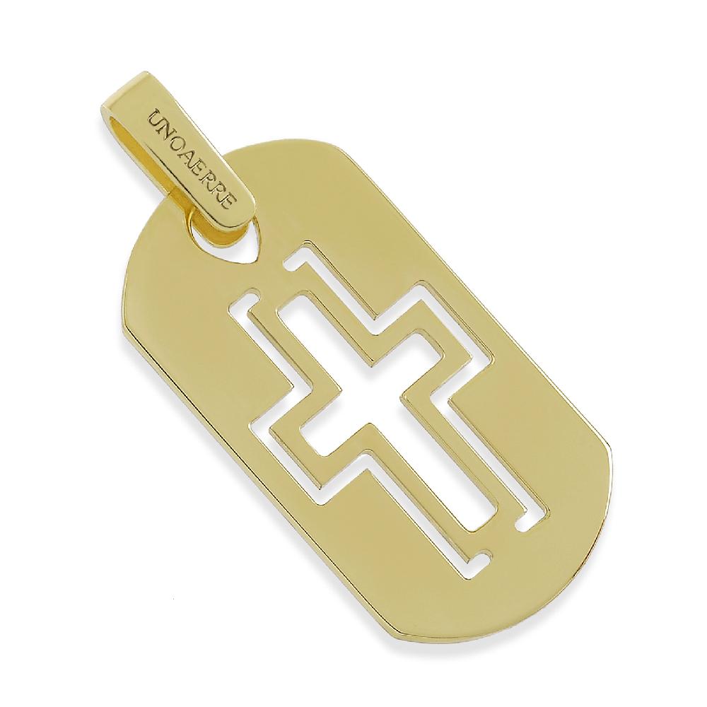 Unoaerre Pendente uomo dorato | UNOAERRE Gioielli