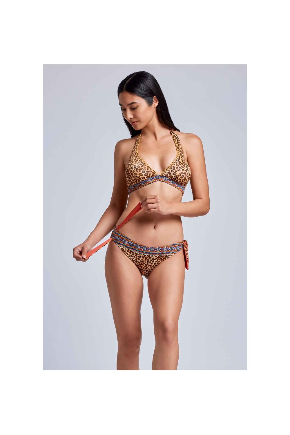 Vacanze Italiane Bikini Con Allacciatura Al Collo Nocciola