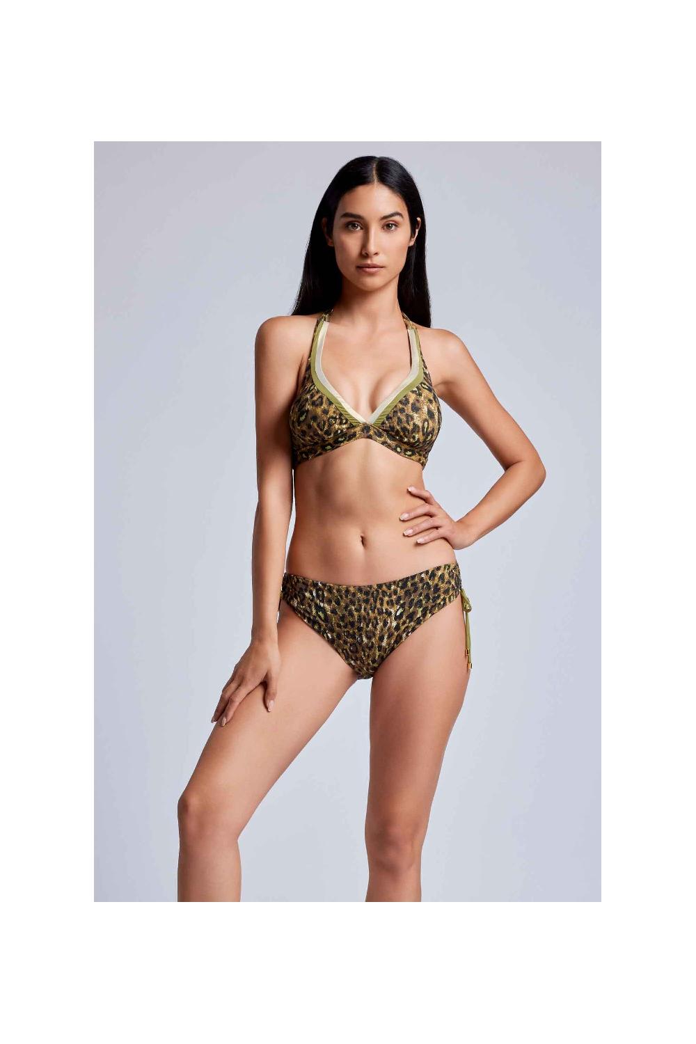 Vacanze Italiane Bikini Con Allacciatura Al Collo Nocciola