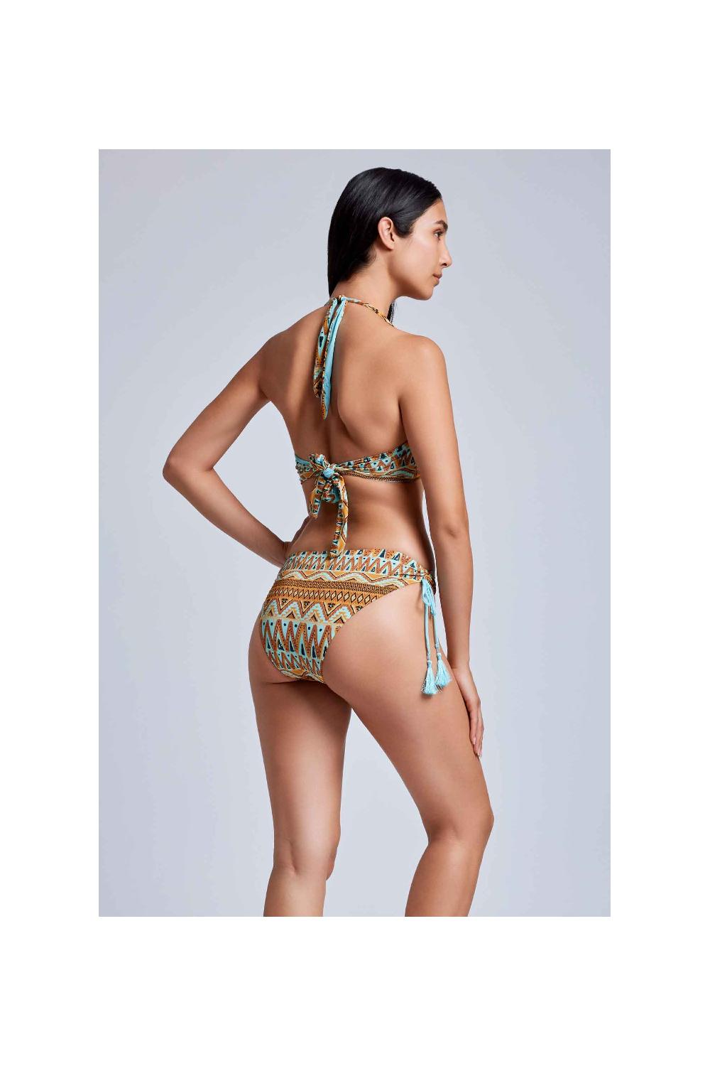 Vacanze Italiane Bikini Con Allacciatura Al Collo Nocciola