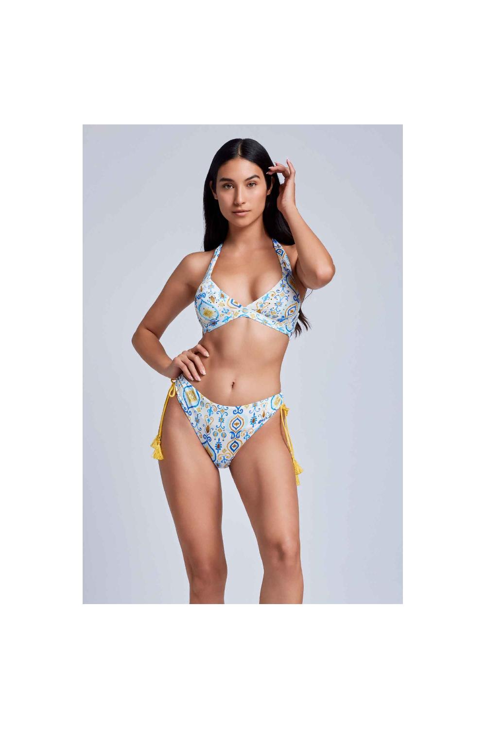 Vacanze Italiane Bikini con allacciatura al collo Nocciola