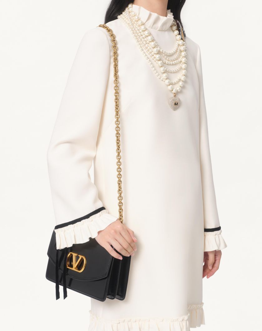 Valentino Handbags Abito Corto In Crepe Couture Per Donna In Rosa | Valentino IT