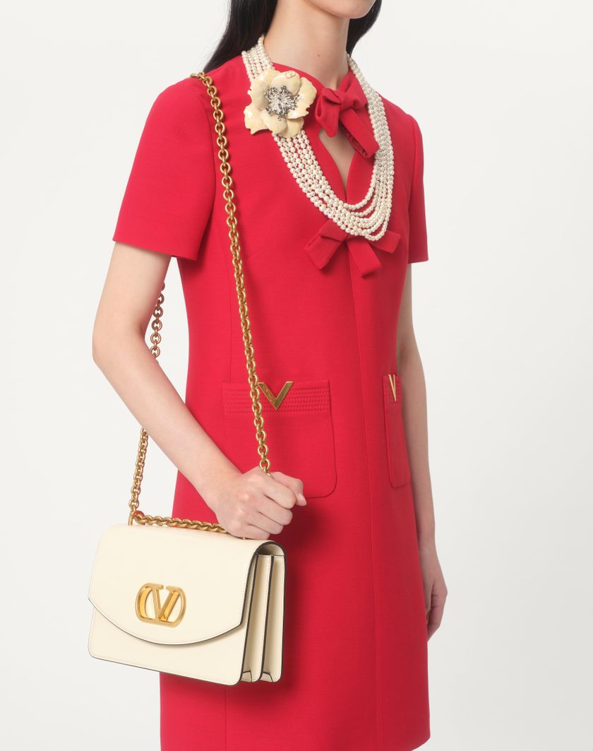 Valentino Handbags Abito Corto In Crepe Couture Per Donna In Rosso | Valentino IT