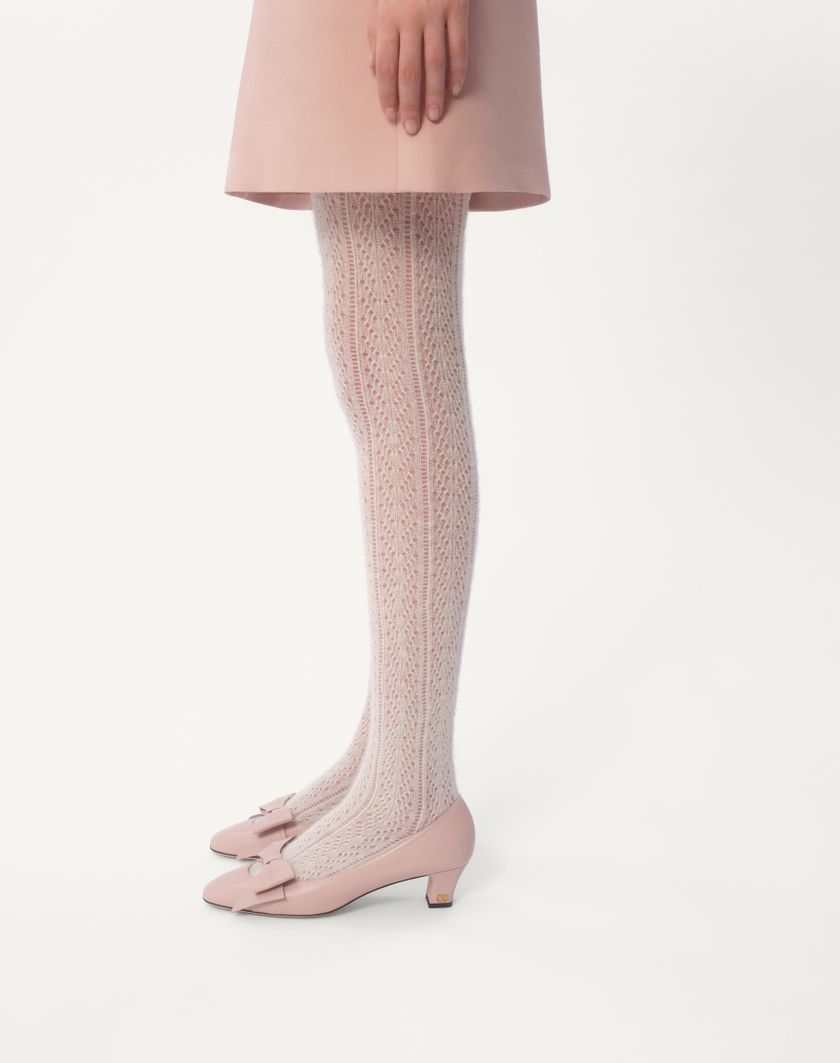 Valentino Handbags Abito Corto In Crepe Couture Ricamato Per Donna In Rose Mist | Valentino IT