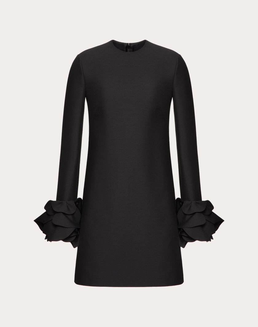 Valentino Handbags Abito Corto In Crepe Couture Ricamato per Donna in Rosso | Valentino IT