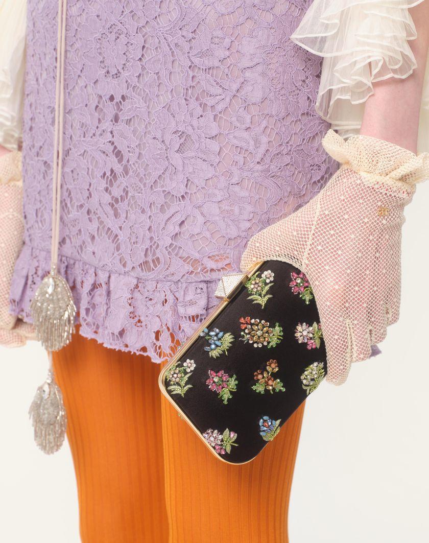 Valentino Handbags Abito Corto In Heavy Lace Ricamato Per Donna In Multicolor | Valentino IT