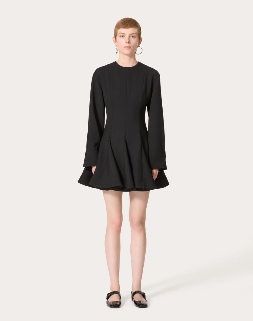 Valentino Handbags Abito Corto In Luxury Crepe Per Donna In Nero | Valentino IT