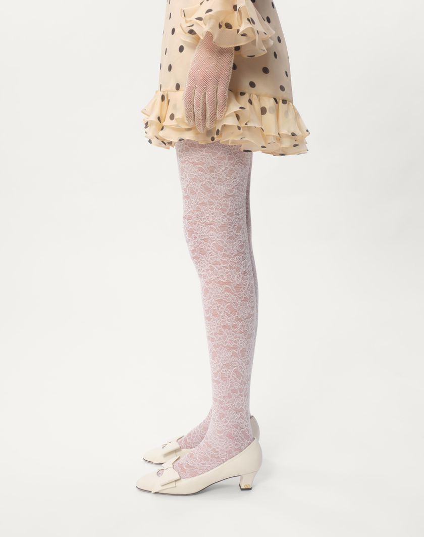 Valentino Handbags Abito Corto In Organza Stampa Pois Spots Per Donna In Avorio/nero | Valentino IT