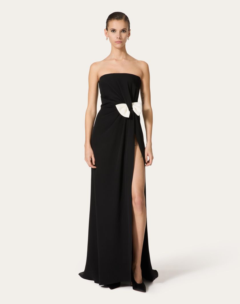 Valentino Handbags Abito Da Sera In Cady Couture Per Donna In Nero | Valentino IT