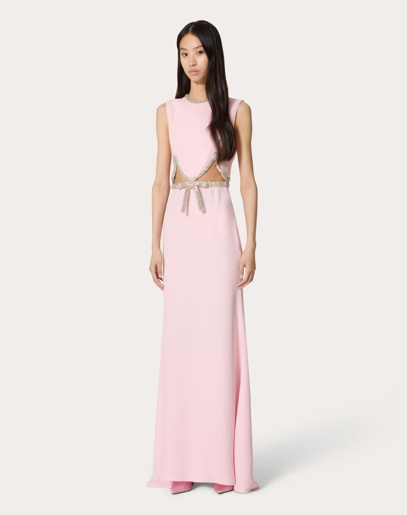 Valentino Handbags Abito Da Sera In Cady Couture Ricamato Per Donna In Comfit | Valentino IT