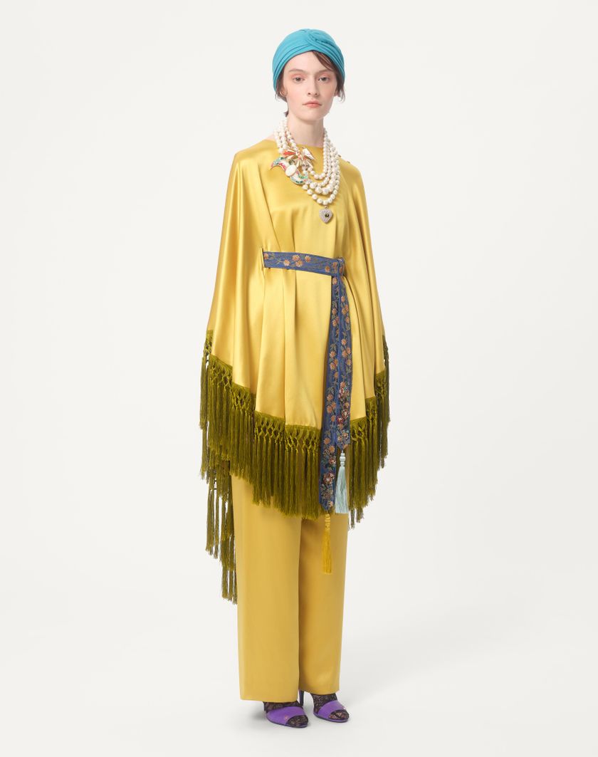 Valentino Handbags Abito In Doppia Duchesse Per Donna In Oro | Valentino IT