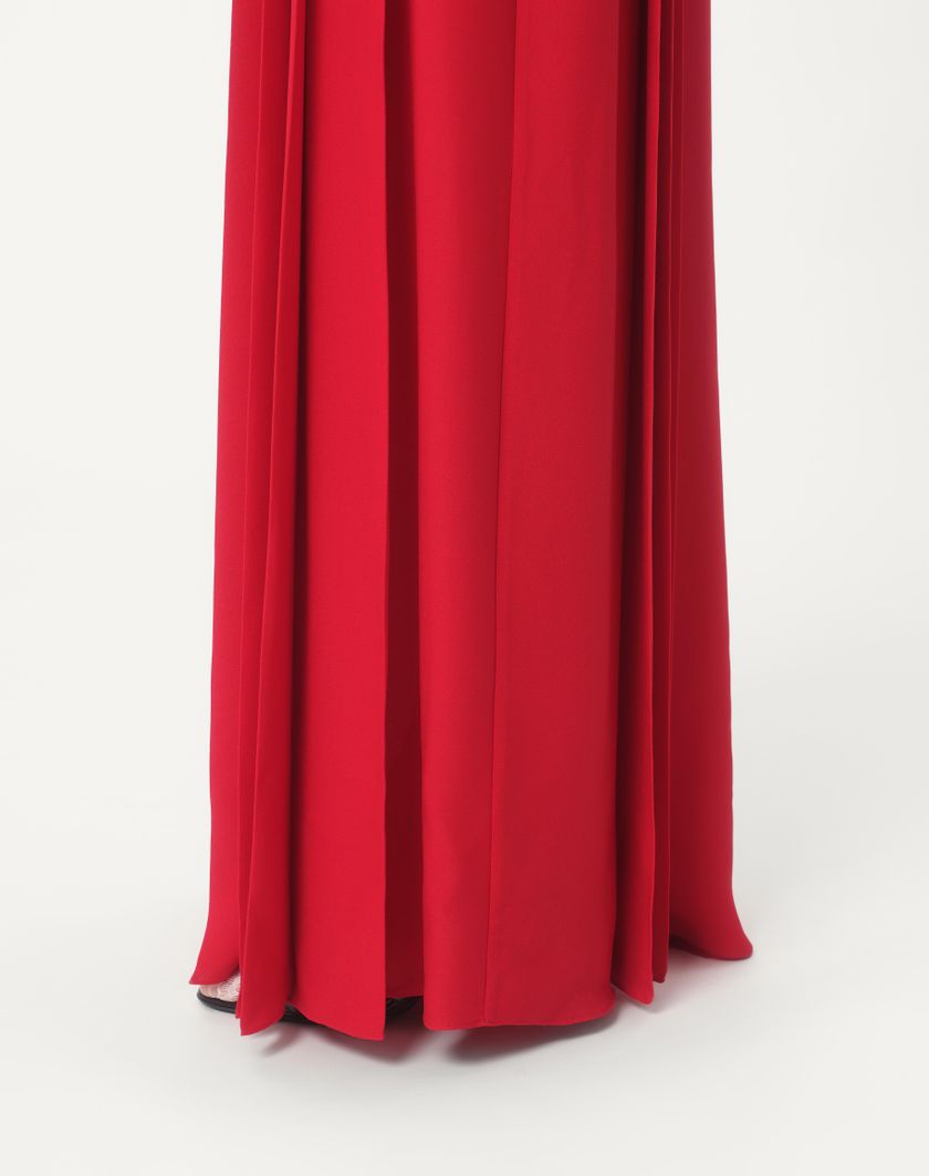 Valentino Handbags Abito Lungo In Georgette Per Donna In Rosso | Valentino IT