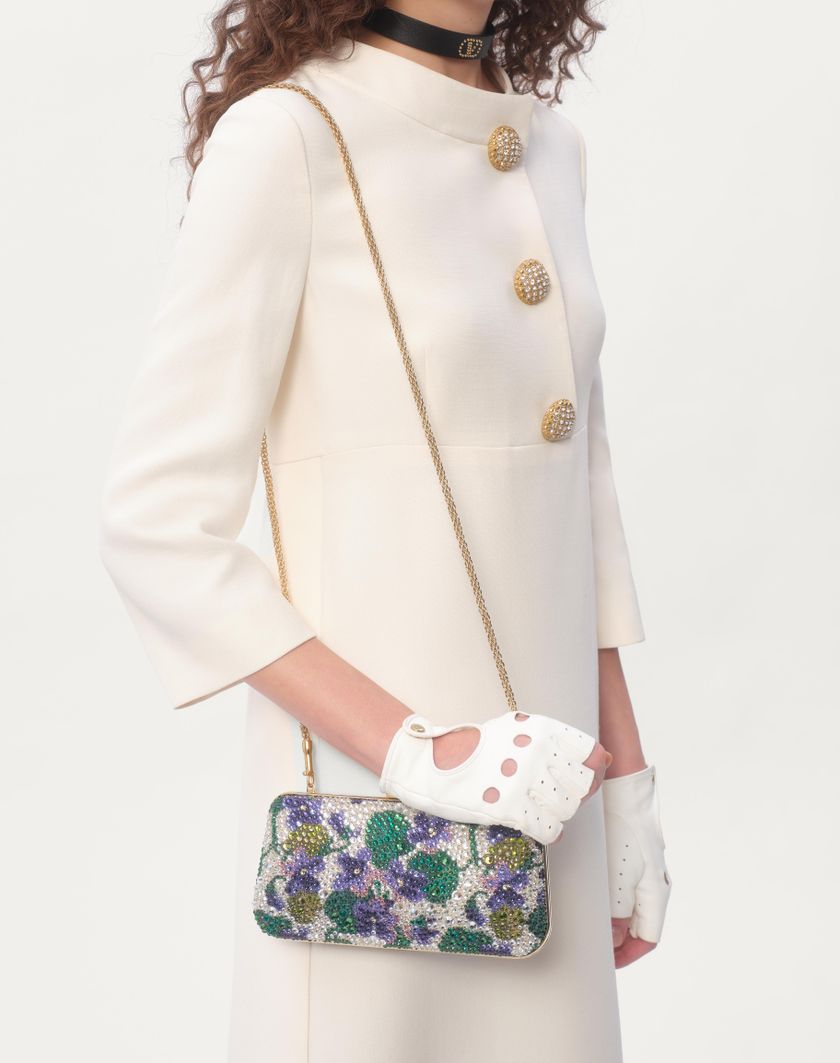 Valentino Handbags Abito Midi In Crepe Couture Per Donna In Avorio | Valentino IT