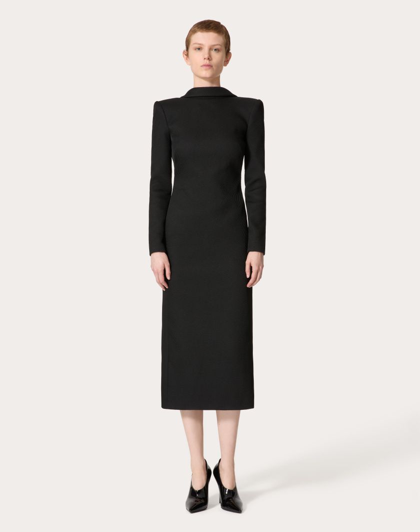 Valentino Handbags Abito Midi Per Donna In Nero | Valentino IT