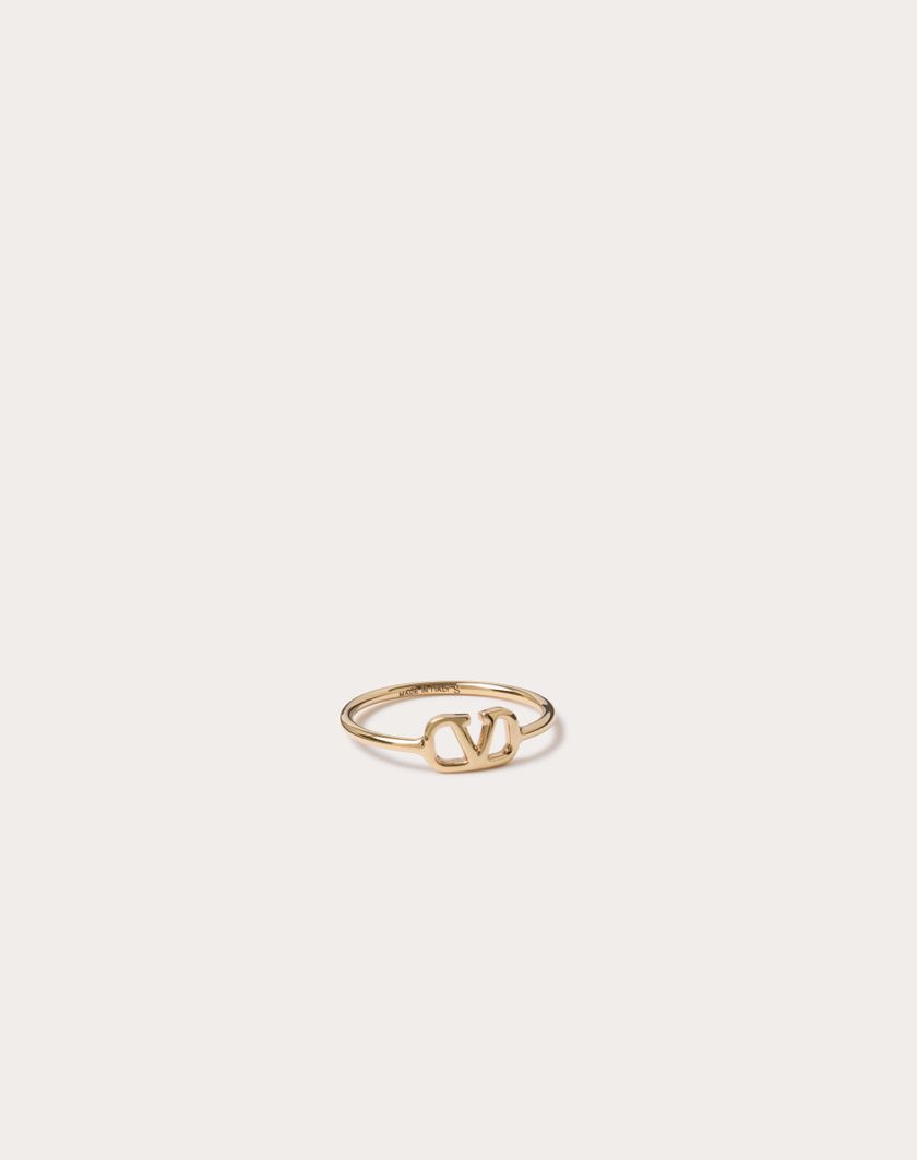 Valentino Handbags Anello Vlogo Signature In Metallo Per Donna In Oro | Valentino IT
