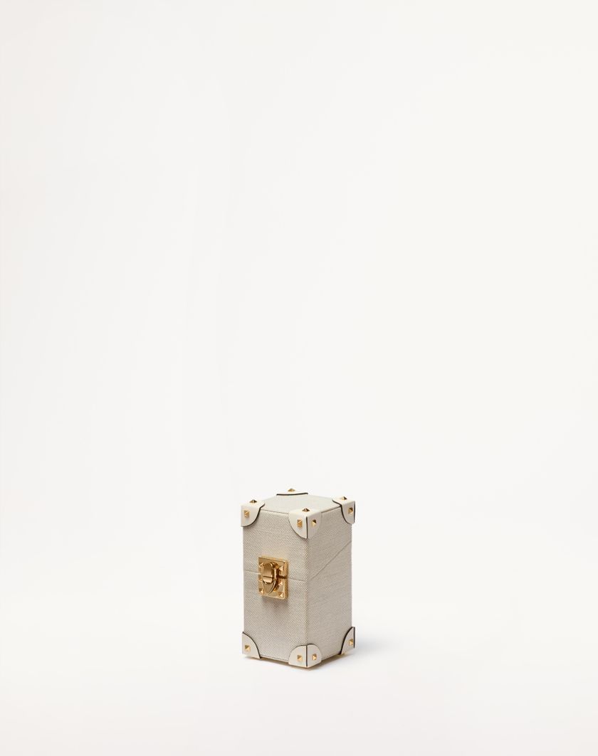 Valentino Handbags Astuccio Per Profumo 100 Ml Valentino Garavani In Canvas Pelle Di Vitello E Borchie In Metallo Per Donna In Naturale/avorio | Valentino IT