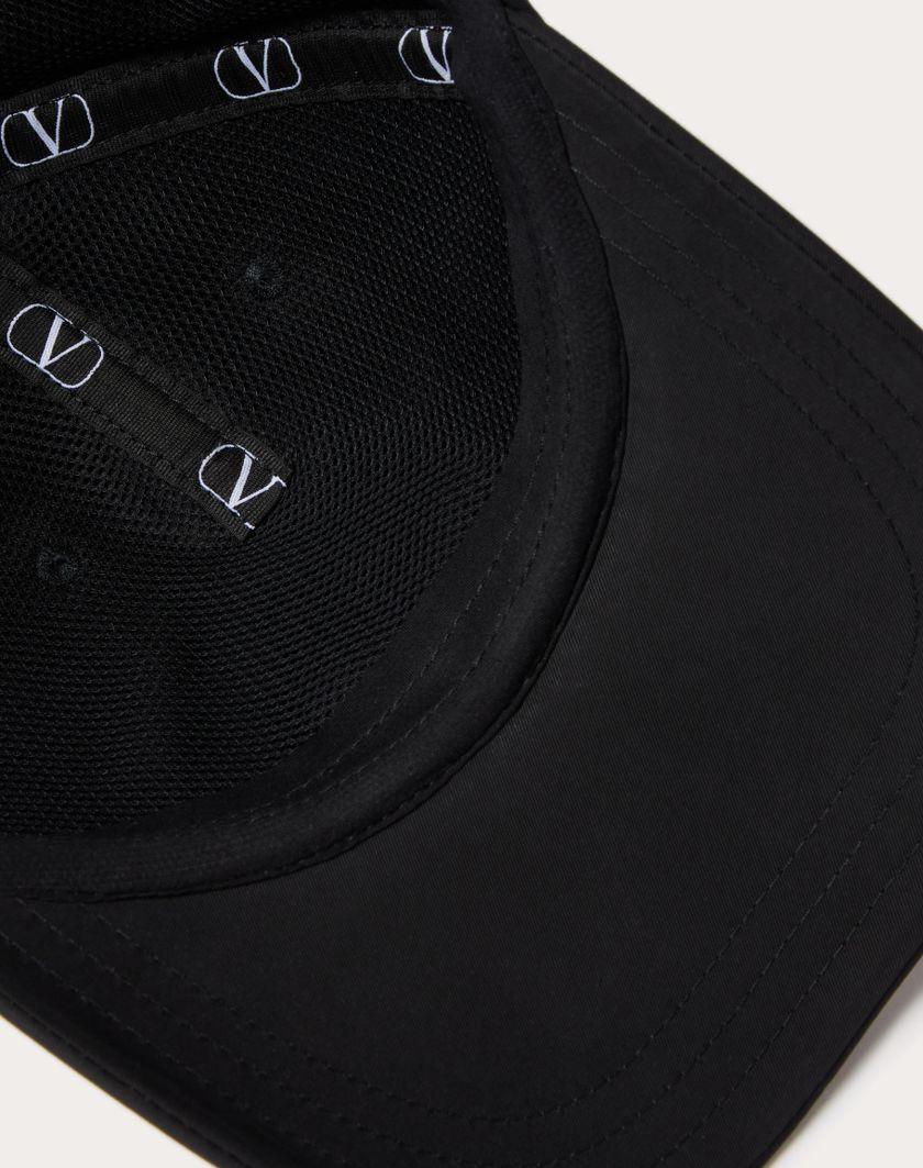 Valentino Handbags Baseball Vlogo The Bold Edition In Nylon Con Applicazione Vlogo Per Uomo In Nero/rutenio | Valentino IT