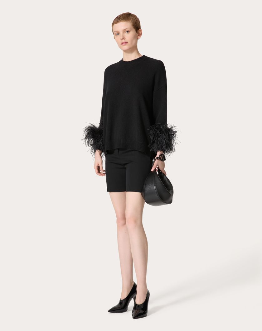 Valentino Handbags Bermuda In Grisaille Per Donna In Nero | Valentino IT