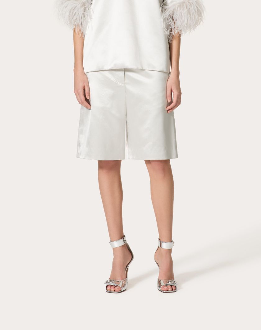 Valentino Handbags Bermuda In Satin De Soie Per Donna In Smoky | Valentino IT