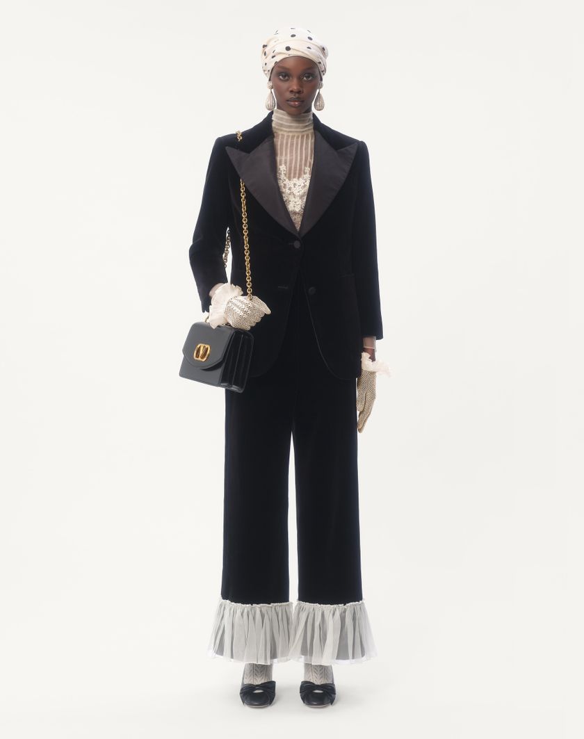 Valentino Handbags Blazer In Velluto Per Donna In Nero | Valentino IT