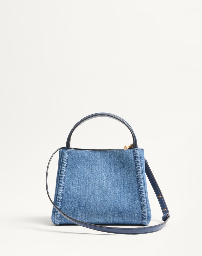 Valentino Handbags Borsa A Mano Media Valentino Garavani Alltime In Denim Con Tracolla Nastro Ricamato Per Donna In Denim/worker/multicolor | Valentino IT