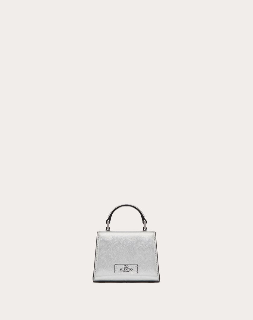 Valentino Handbags Borsa A Mano Micro Vsling In Vitello Granato Metallizzato Per Donna In Argento | Valentino IT