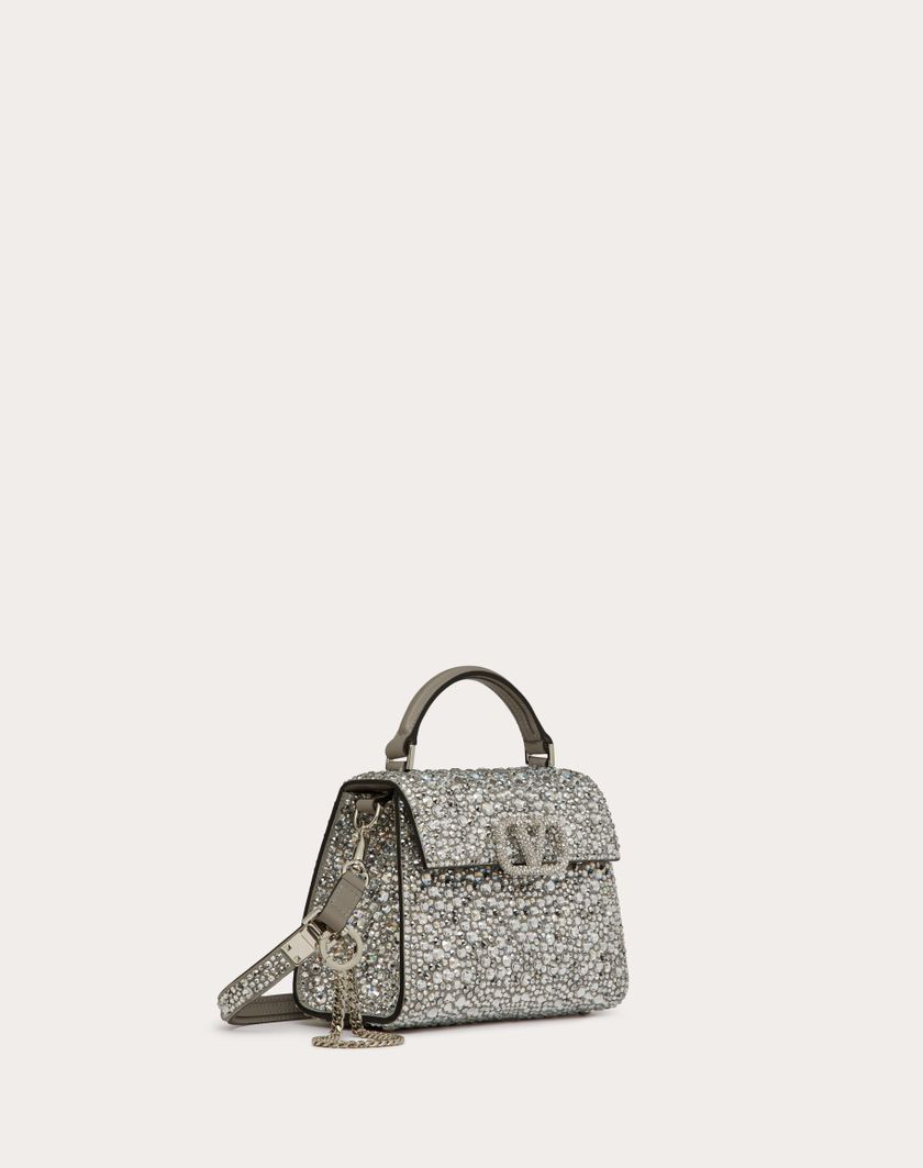 Valentino Handbags Borsa A Mano Mini Vsling Ricamata Per Donna In Crystal | Valentino IT