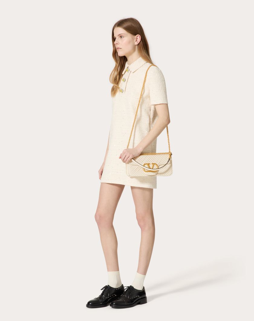 Valentino Handbags Borsa A Spalla Valentino Garavani Locò In Nappa Plissettata Per Donna In Avorio | Valentino IT