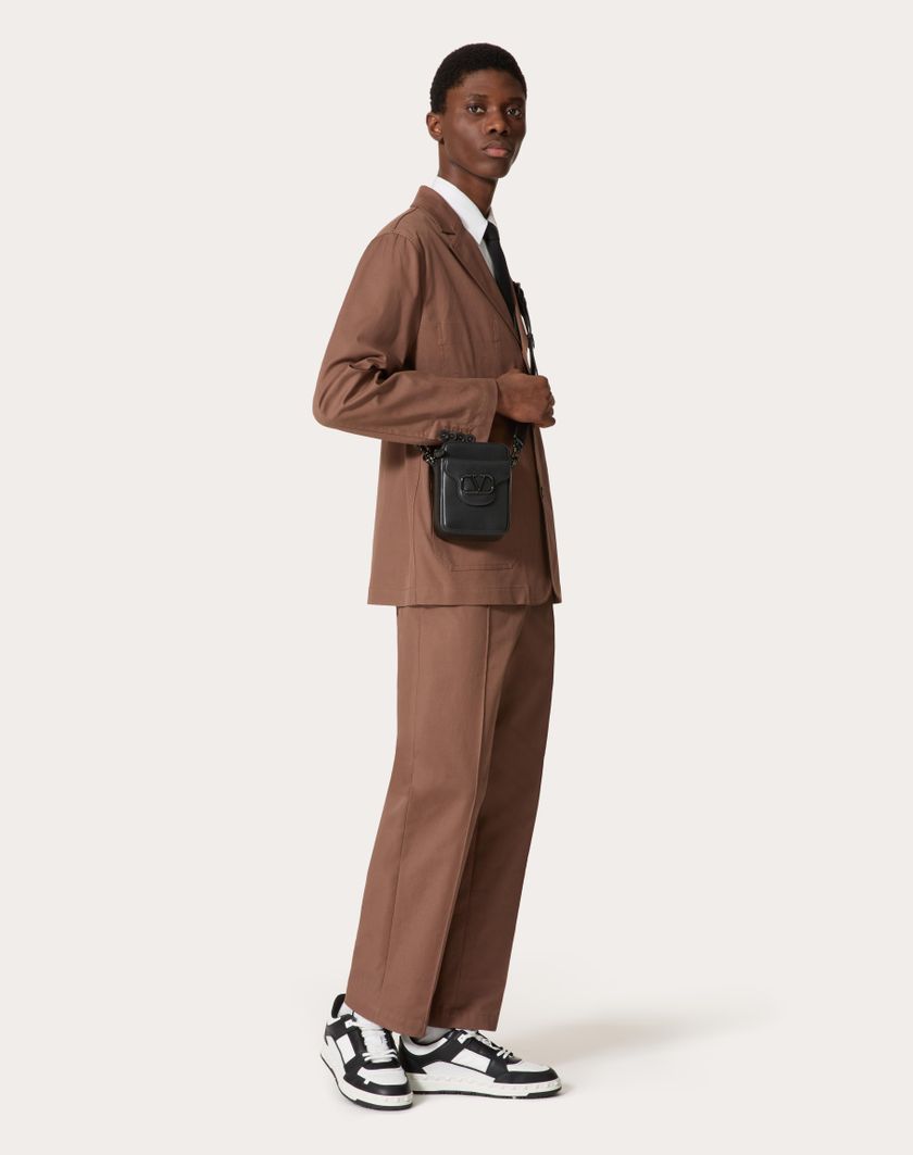 Valentino Handbags Borsa A Tracolla Mini Valentino Garavani Locò In Vitello Per Uomo In Nero | Valentino IT