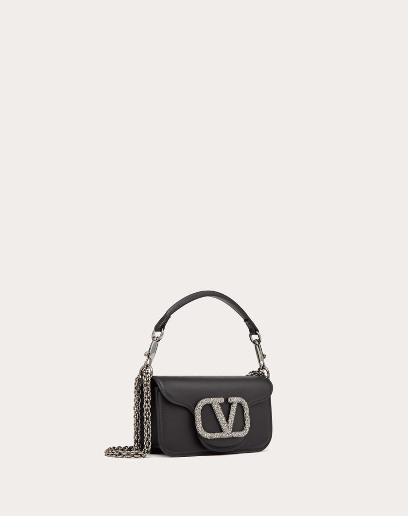 Valentino Handbags Borsa Piccola A Spalla Valentino Garavani Locò Con Logo Gioiello Per Donna In Nero | Valentino IT