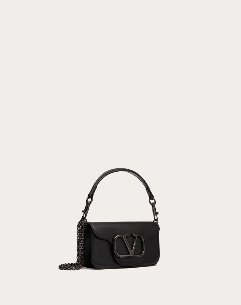 Valentino Handbags Borsa Piccola A Spalla Valentino Garavani Locò In Vitello Per Donna In Nero | Valentino IT