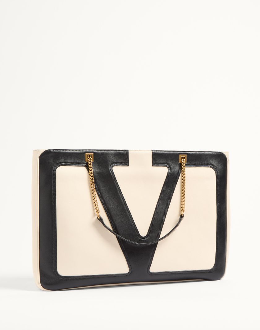 Valentino Handbags Borsa Shopping Grande Valentino Garavani Viva Superstar In Nappa Per Donna In Avorio/nero | Valentino IT