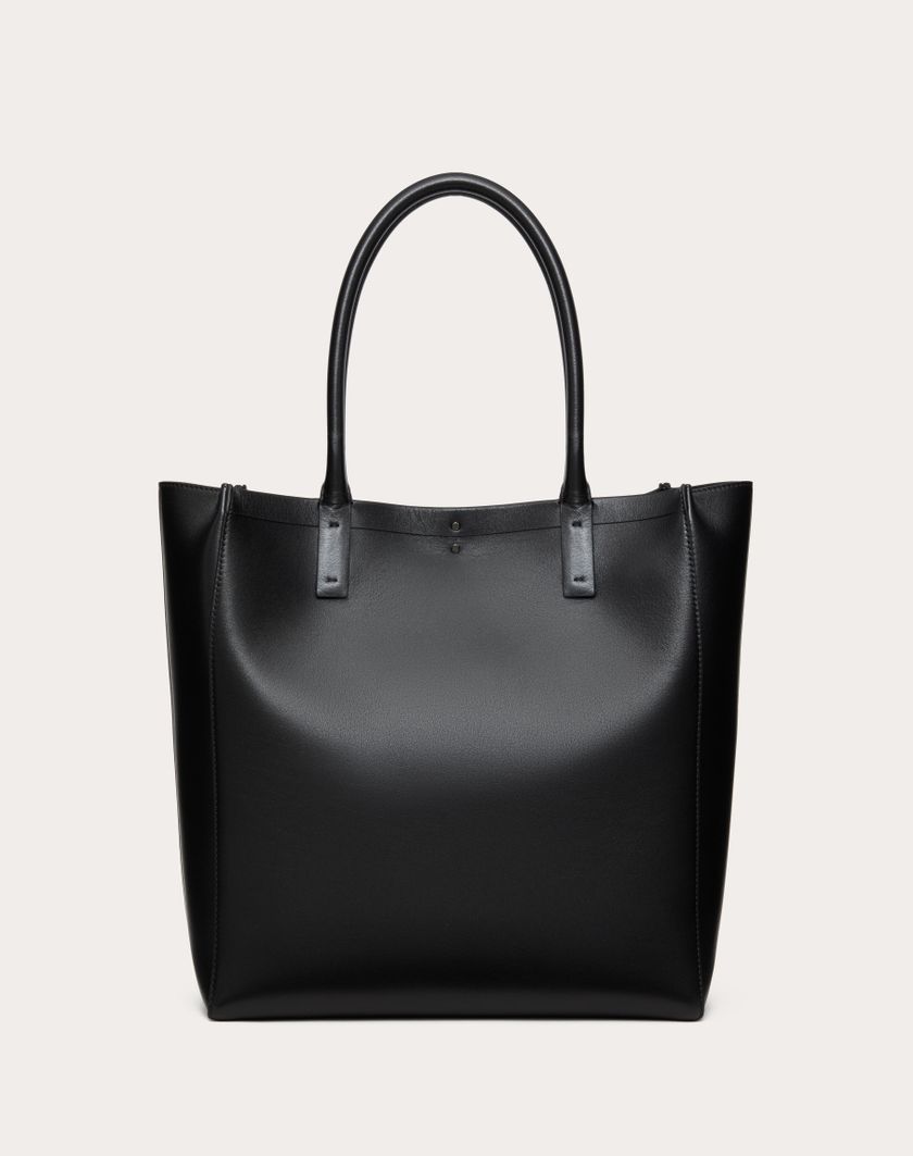 Valentino Handbags Borsa Shopping Media Vlogo Locker In Pelle Per Uomo In Nero | Valentino IT
