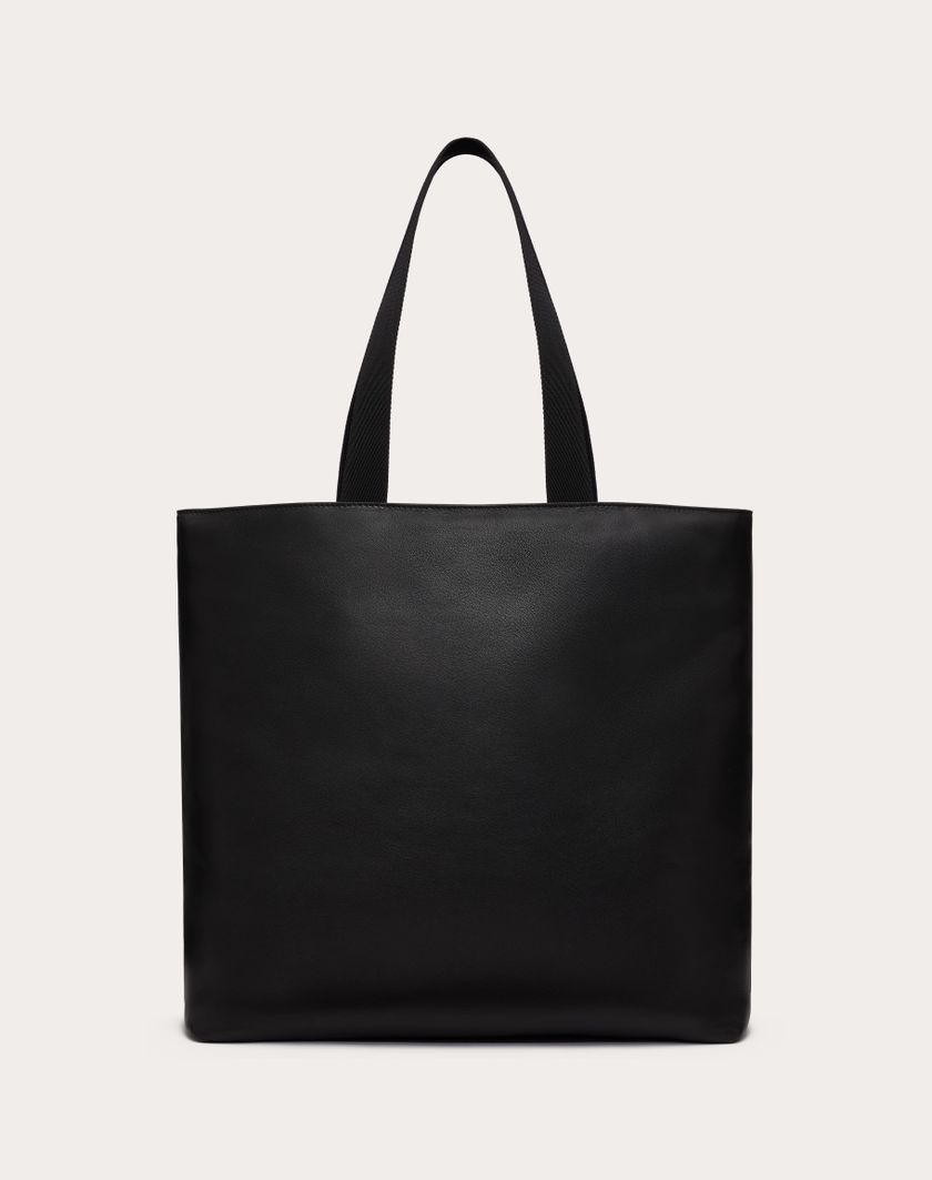 Valentino Handbags Borsa Shopping Valentino Garavani Noir In Nappa Per Uomo In Nero | Valentino IT