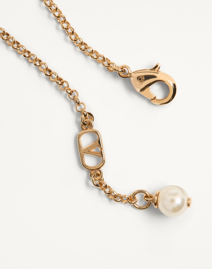 Valentino Handbags Bracciale Ovalette In Metallo E Perla Swarovski® Per Donna In Multicolor | Valentino IT