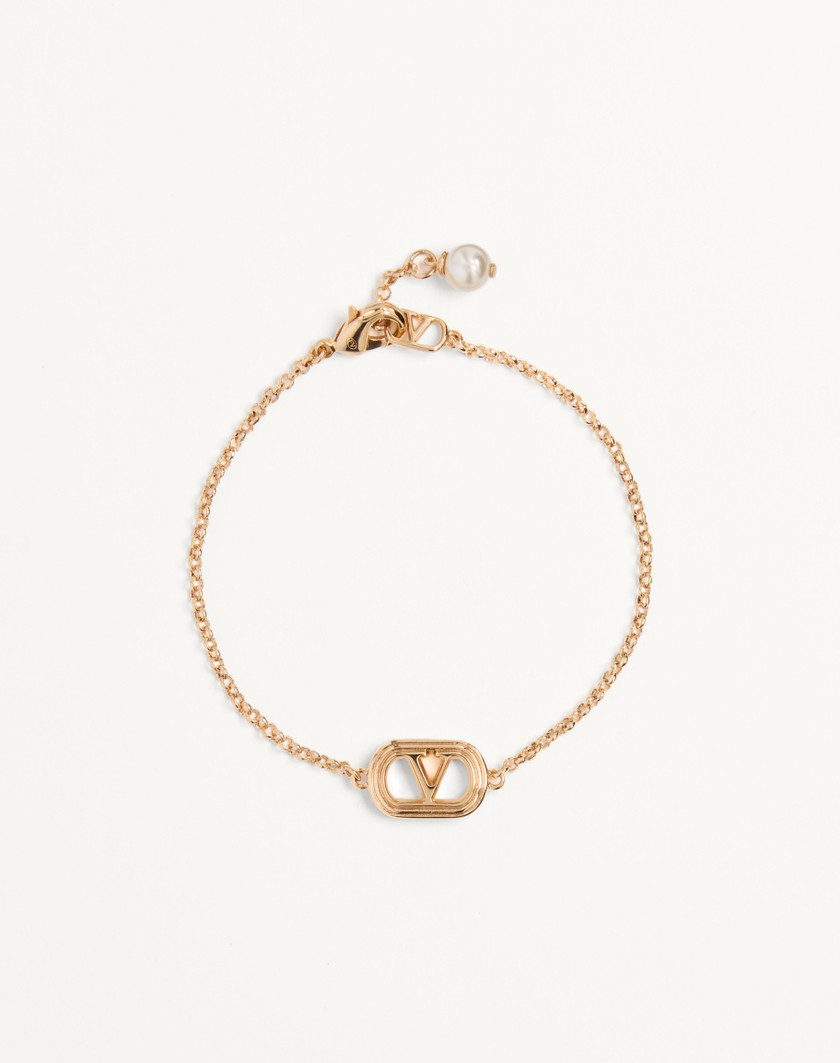 Valentino Handbags Bracciale Ovalette In Metallo E Perla Swarovski® per Donna in Multicolor | Valentino IT