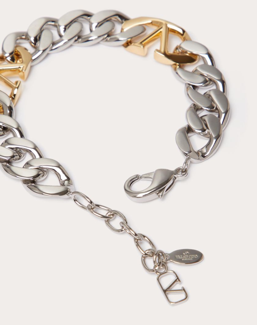 Valentino Handbags Bracciale Vlogo Chain In Metallo Per Uomo In Oro/palladio | Valentino IT