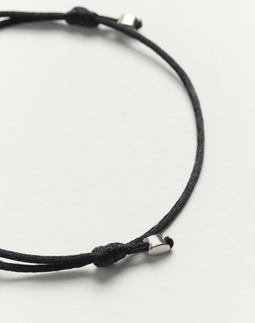 Valentino Handbags Bracciale Vlogo Signature In Cotone Per Uomo In Nero | Valentino IT