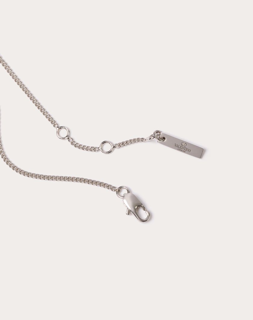 Valentino Handbags Bracciale Vlogo The Bold Edition In Metallo Per Uomo In Palladio | Valentino IT