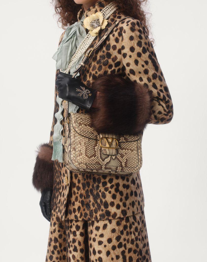 Valentino Handbags Caban In Panno Stampato Giaguaro Spots Per Donna In Animalier | Valentino IT