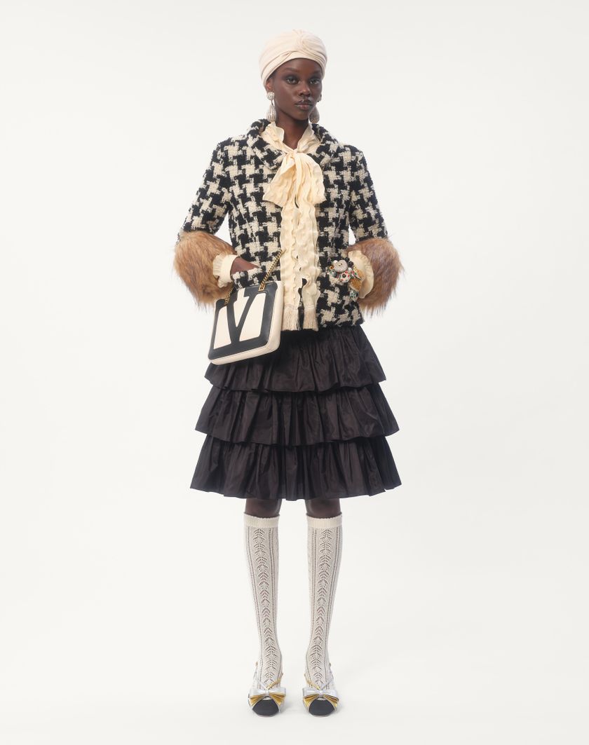 Valentino Handbags Camicia In Crepe De Chine Per Donna In Avorio | Valentino IT