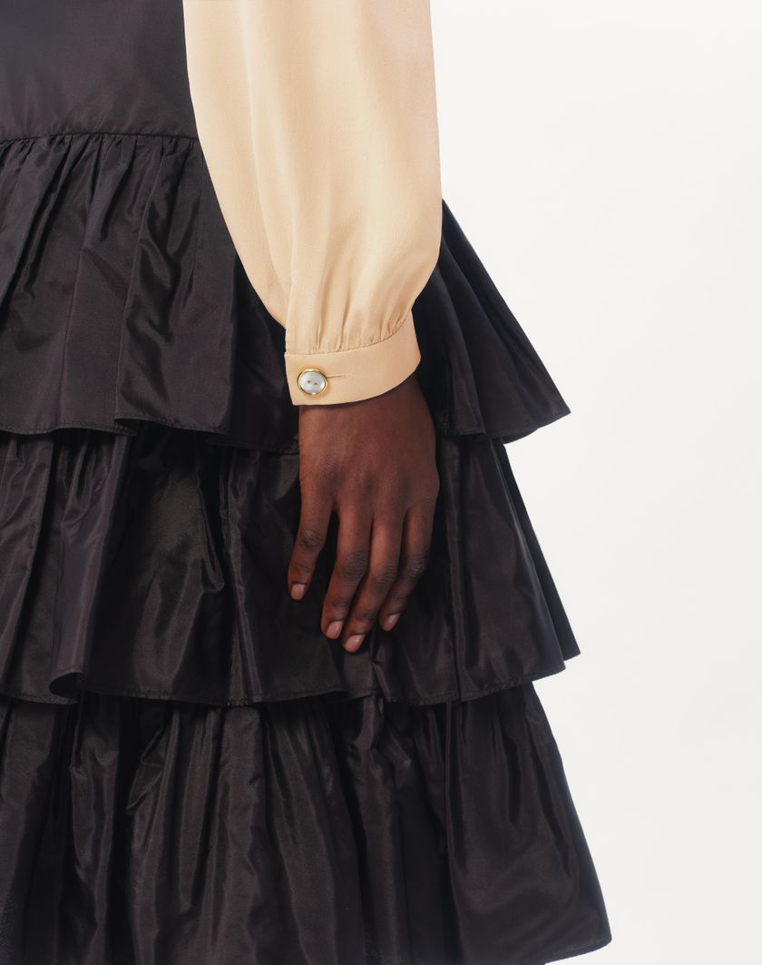 Valentino Handbags Camicia In Crepe De Chine Per Donna In Avorio | Valentino IT