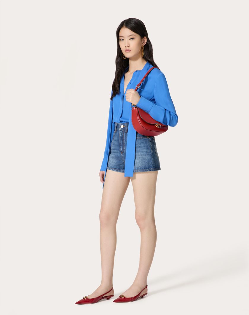 Valentino Handbags Camicia In Georgette Per Donna In Serenity | Valentino IT