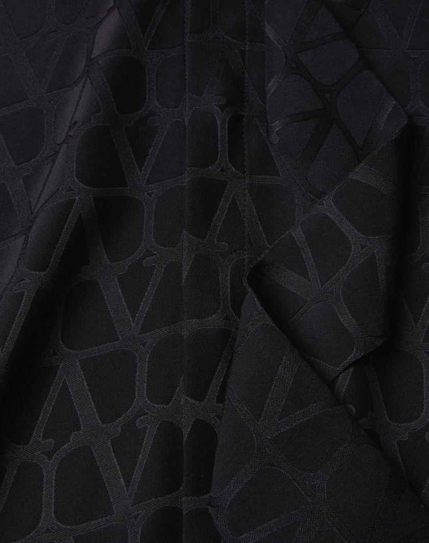 Valentino Handbags Camicia In Seta Con Collo A Sciarpa E Motivo Toile Iconographe Per Uomo In Nero | Valentino IT