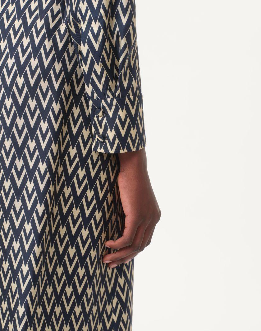 Valentino Handbags Camicia In Twill Toute La V Per Donna In Nero/avorio | Valentino IT